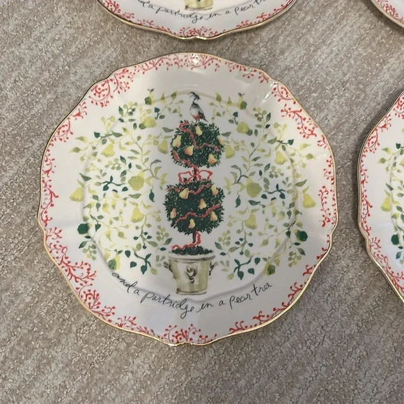 Anthropologie Holiday Dessert Plates - Picture 2 of 5